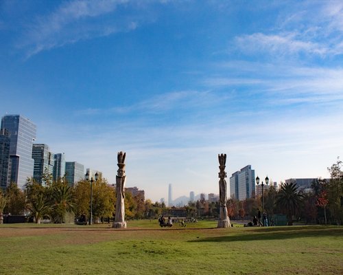 Calm walk through a Chilean city park